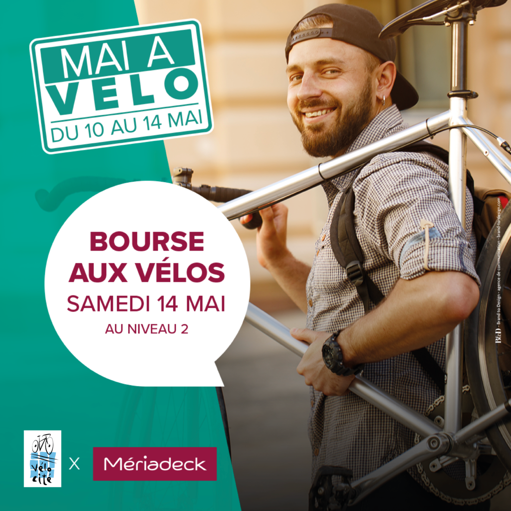 Mai à vélo à Mériadeck Bourse aux vélos Vélo-Cité