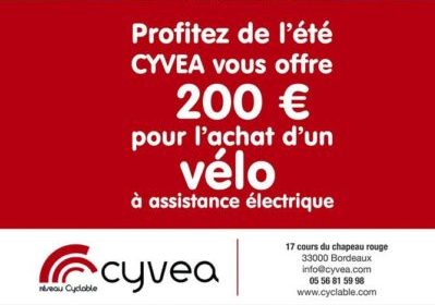 Offre d’été chez Cyvea – 200€ sur les VAE