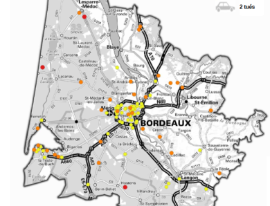 Retrouvez tous les mois le baromètre accidentologie routière en Gironde
