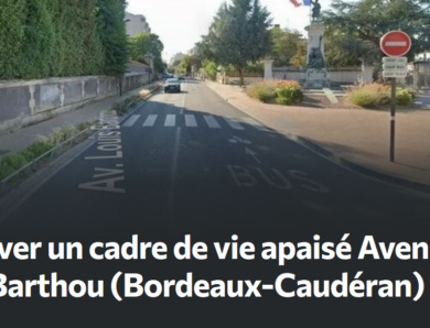 Avenue Barthou : Vélo-Cité soutien la pétition pour un maintien en sens unique
